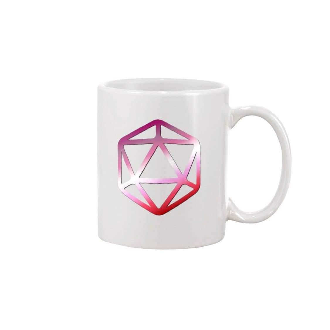 D20 Critical Pride Lesbian Pride 15oz Coffee Mug - White / 15OZ - Mugs