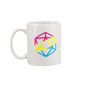 D20 Critical Pride Pan Pride 15oz Coffee Mug - White / 15OZ - Mugs