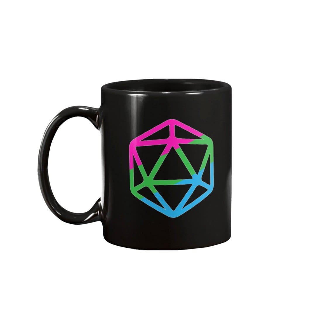 D20 Critical Pride Polysex Pride 11oz Coffee Mug - Black / 11OZ - Mugs