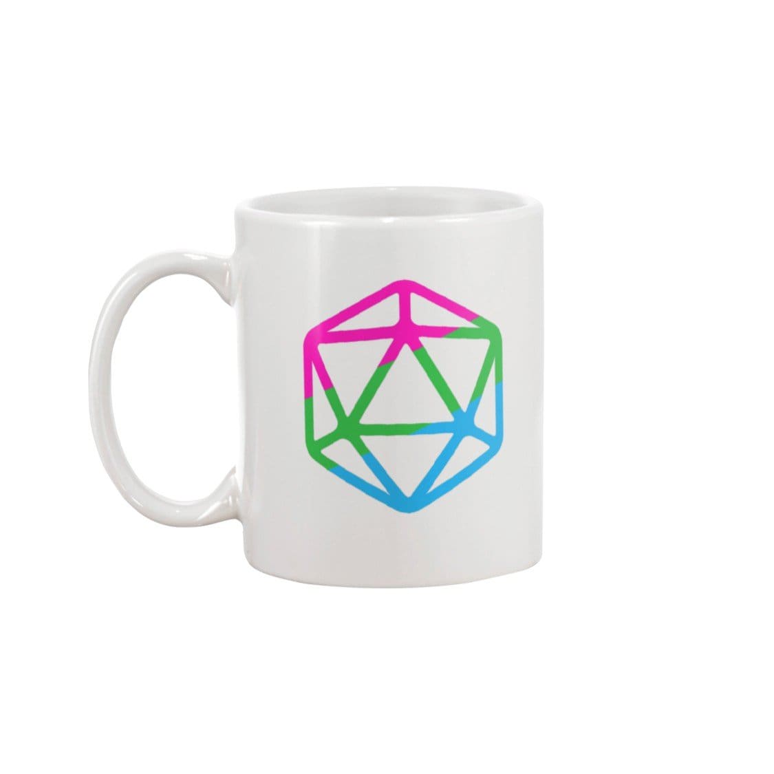 D20 Critical Pride Polysex Pride 15oz Coffee Mug - White / 15OZ - Mugs