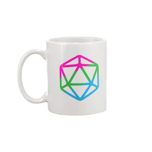 D20 Critical Pride Polysex Pride 15oz Coffee Mug - White / 15OZ - Mugs