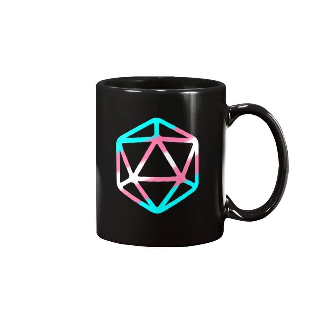 D20 Critical Pride Trans Pride 15oz Coffee Mug - Black / 15OZ - Mugs