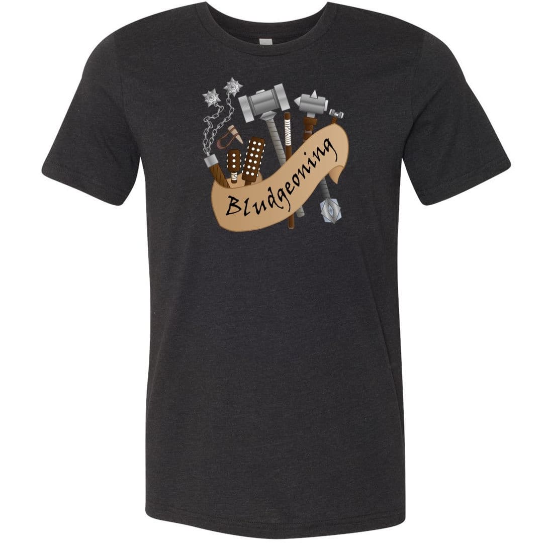 D&D What’s Your Damage? Bludgeoning Unisex Premium Tee - Black Heather / XS