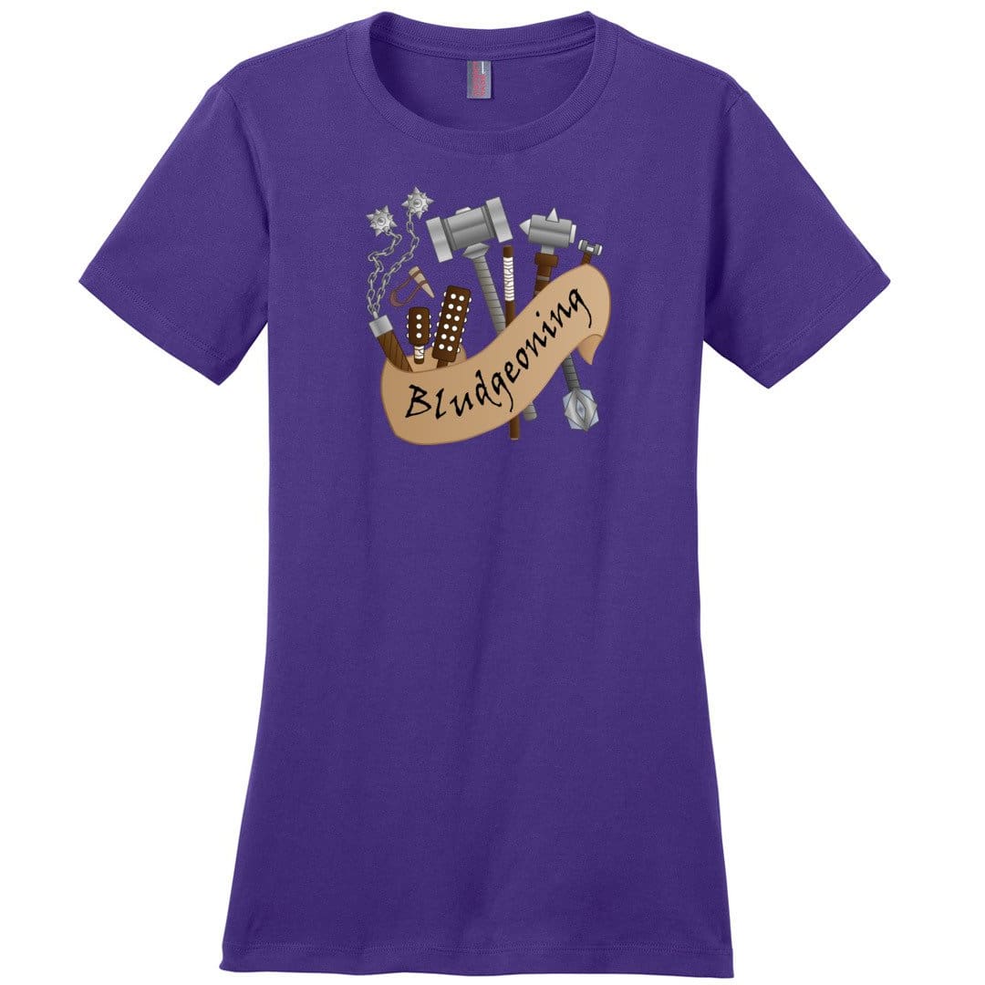D&D What’s Your Damage? Bludgeoning Womens Premium Tee - Purple / XS