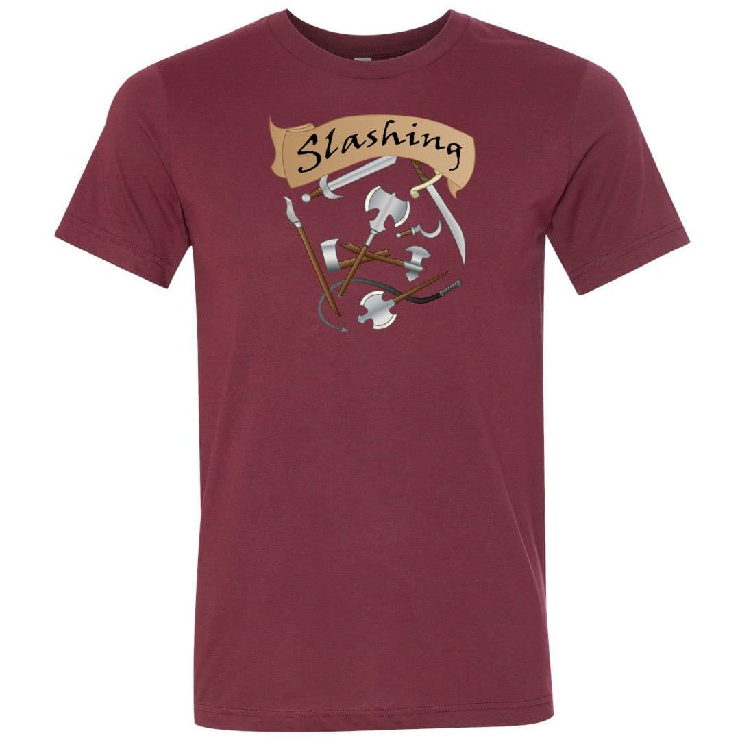 D&D What’s Your Damage? Slashing Unisex Premium Tee - Heather Cardinal / XS