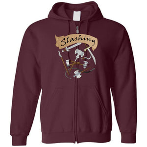 D&D What’s Your Damage? Slashing Unisex Zip Hoodie - Maroon / S