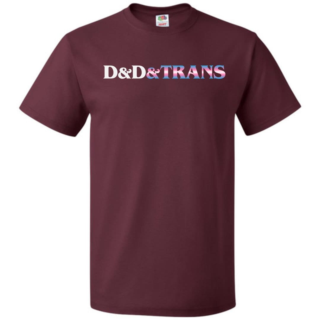 D&D&Trans Unisex Classic Tee - Maroon / S