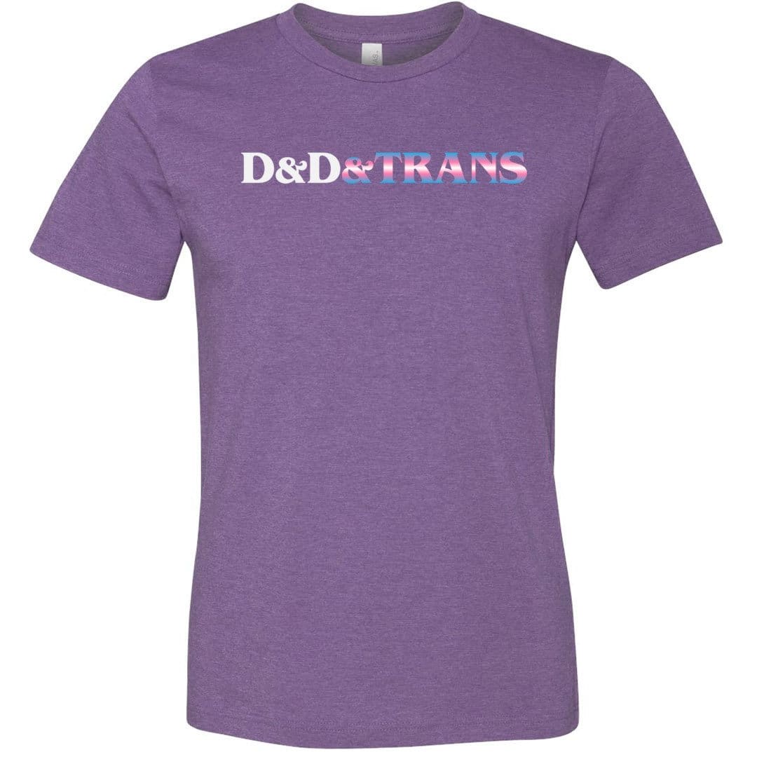 D&D&Trans Unisex Premium Tee - Heather Team Purple / XS
