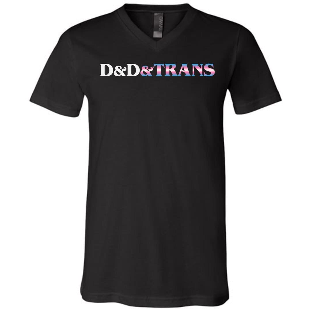 D&D&Trans Unisex Premium V-Neck Tee - Black / S