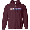 D&D&Trans Unisex Zip Hoodie - Maroon / S
