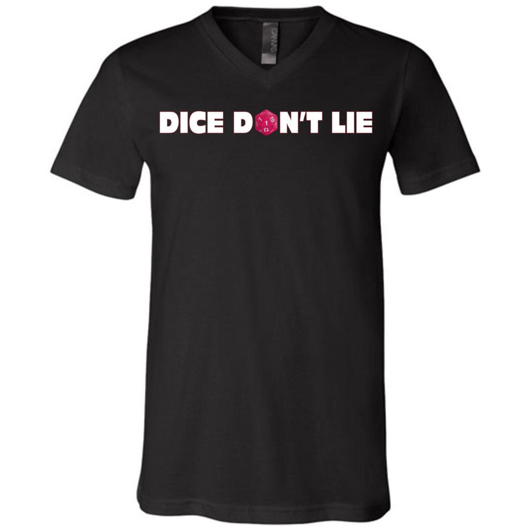 Dice Don’t Lie Unisex Premium V-Neck Tee - Black / S
