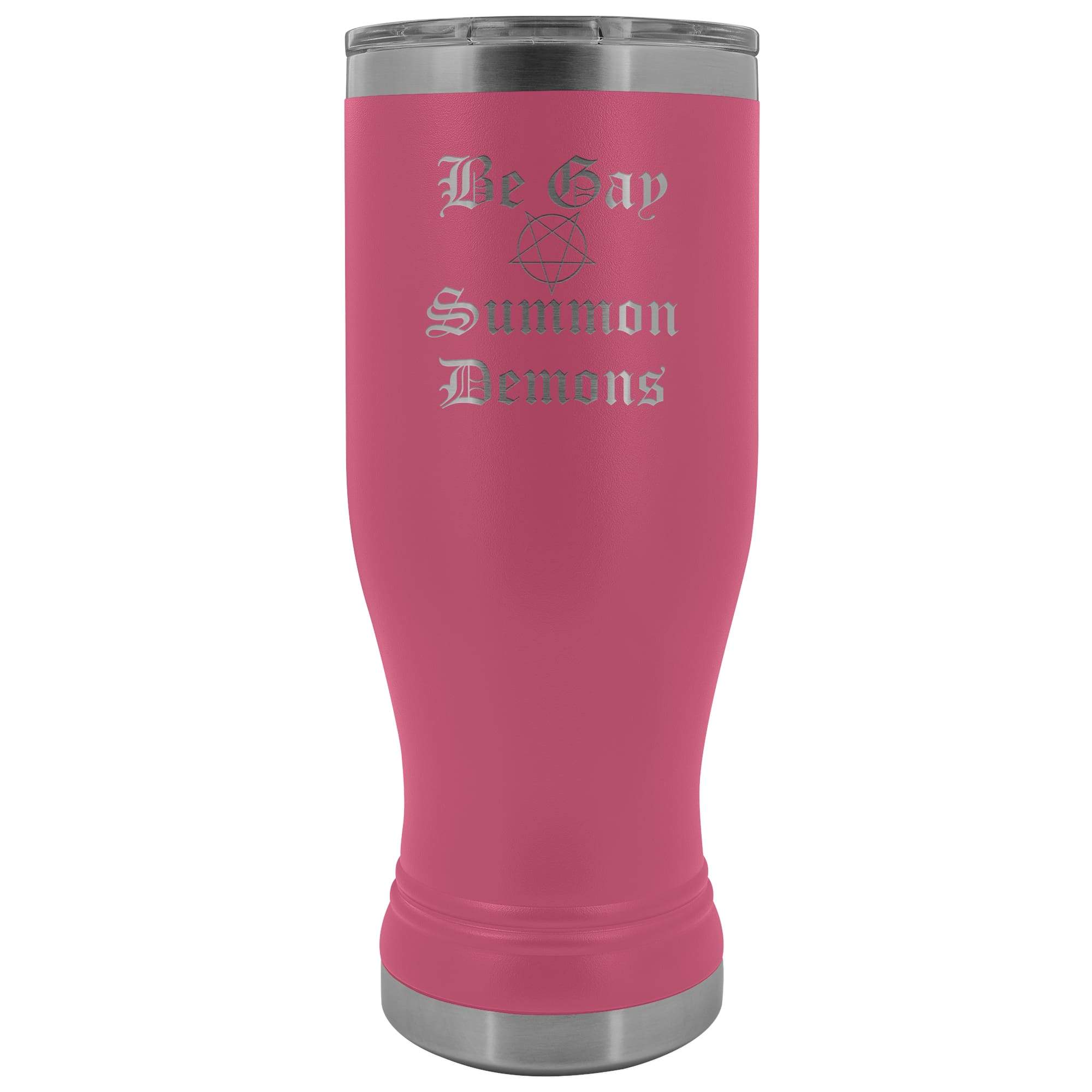 Dice Priori Be Gay Summon Demons 20oz Boho Vacuum Tumbler - Pink - Tumblers