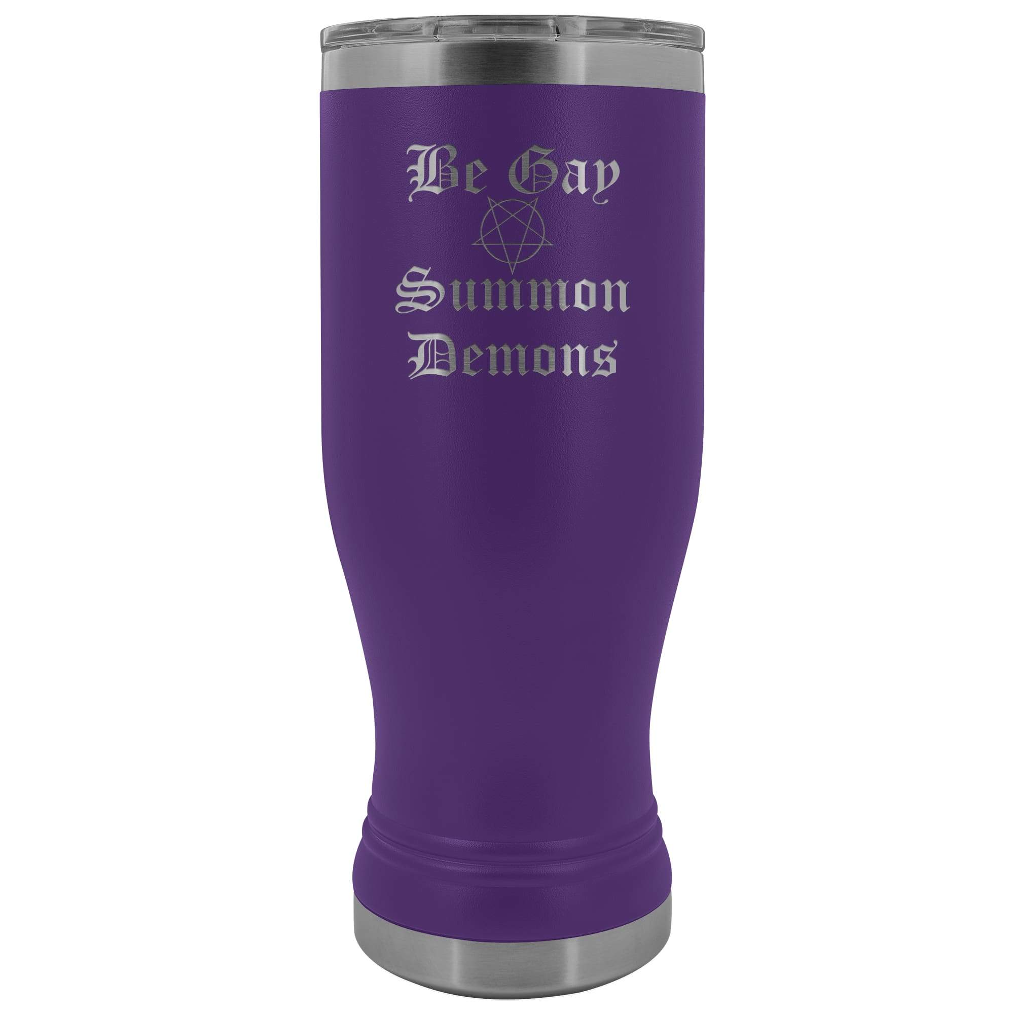 Dice Priori Be Gay Summon Demons 20oz Boho Vacuum Tumbler - Purple - Tumblers