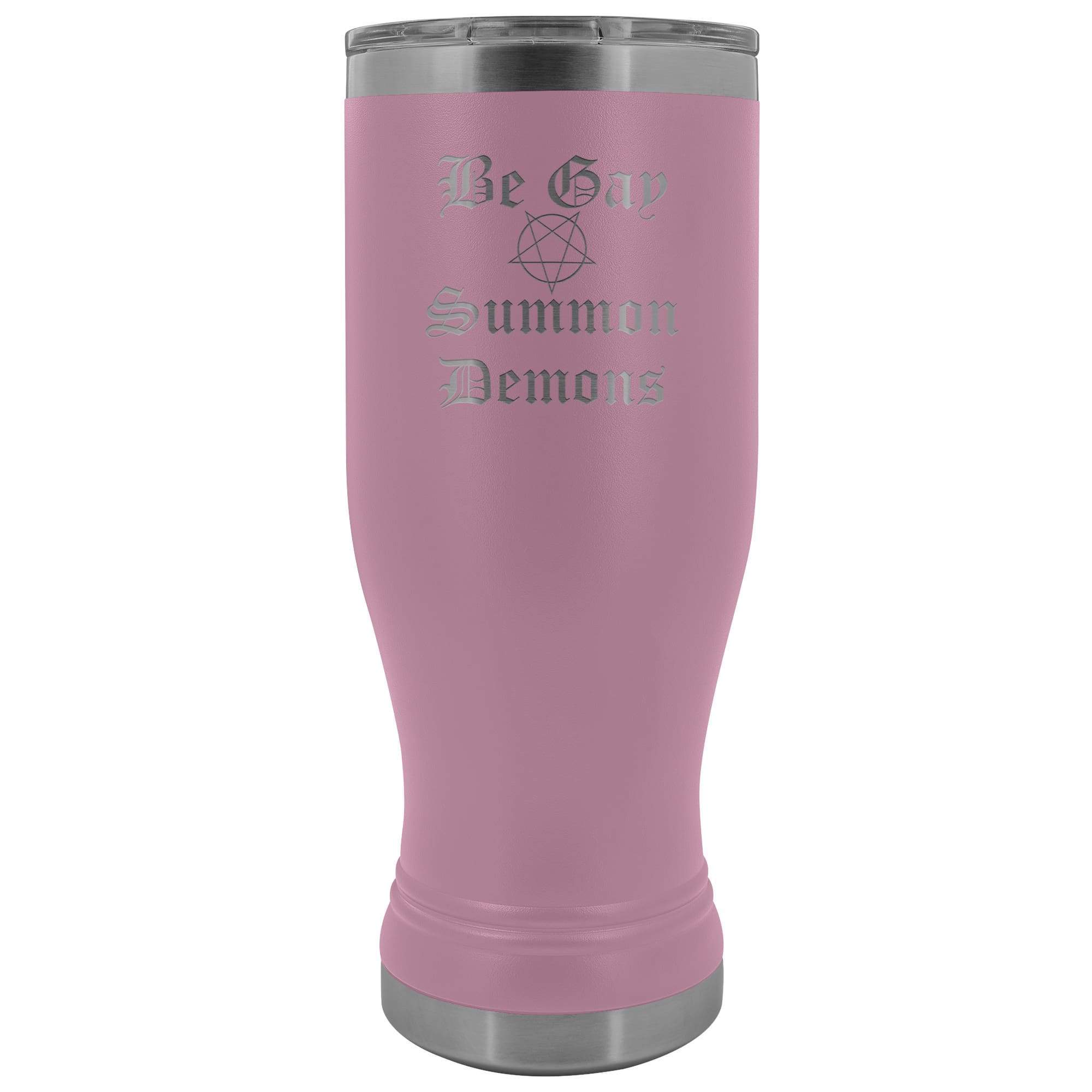 Dice Priori Be Gay Summon Demons 20oz Boho Vacuum Tumbler - Light Purple - Tumblers