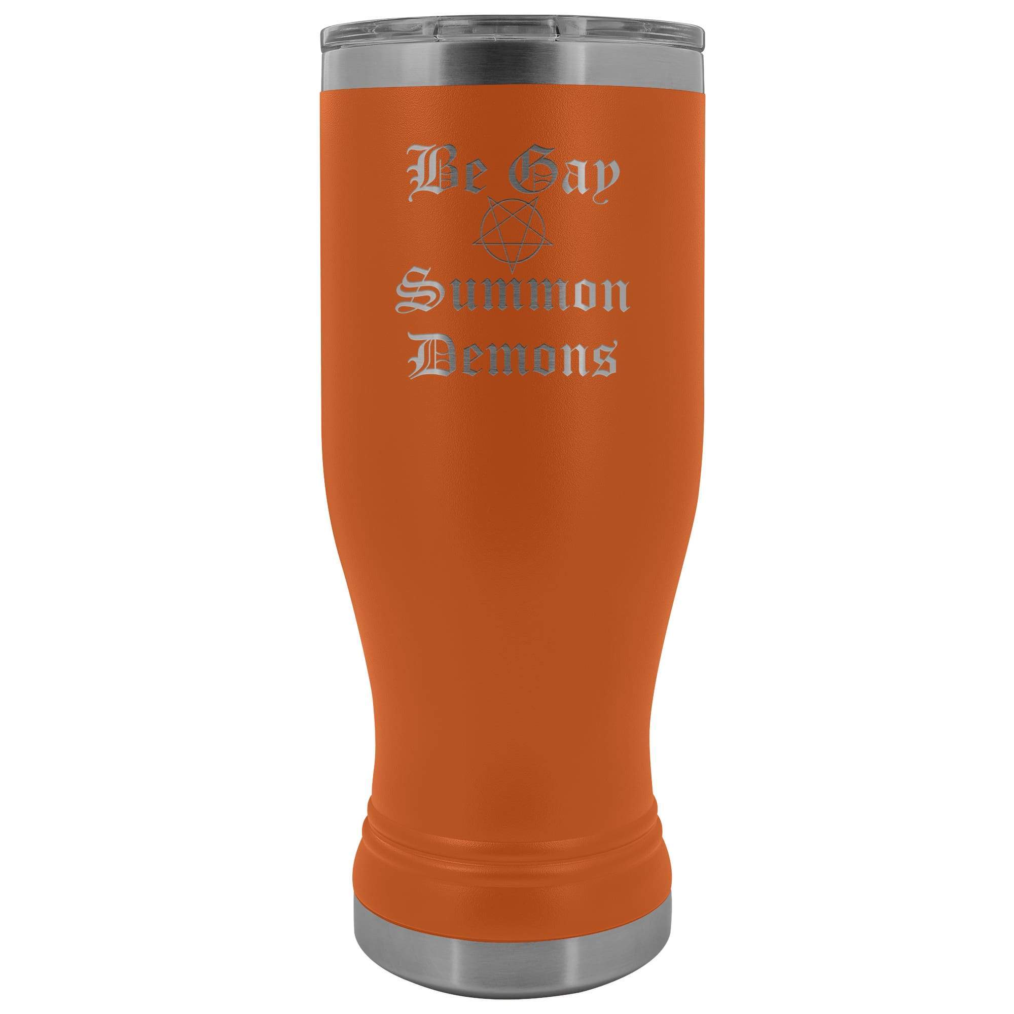 Dice Priori Be Gay Summon Demons 20oz Boho Vacuum Tumbler - Orange - Tumblers