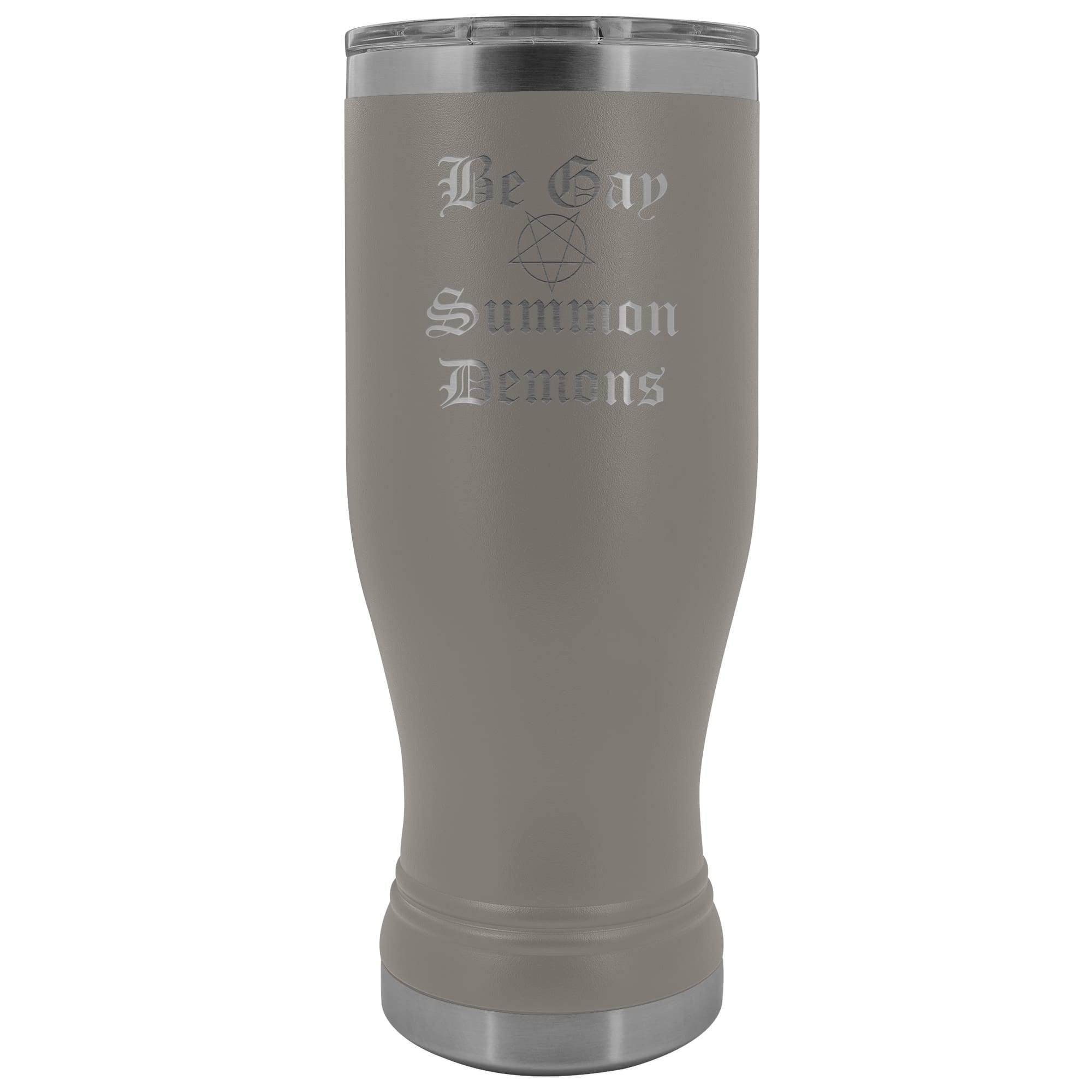 Dice Priori Be Gay Summon Demons 20oz Boho Vacuum Tumbler - Pewter - Tumblers