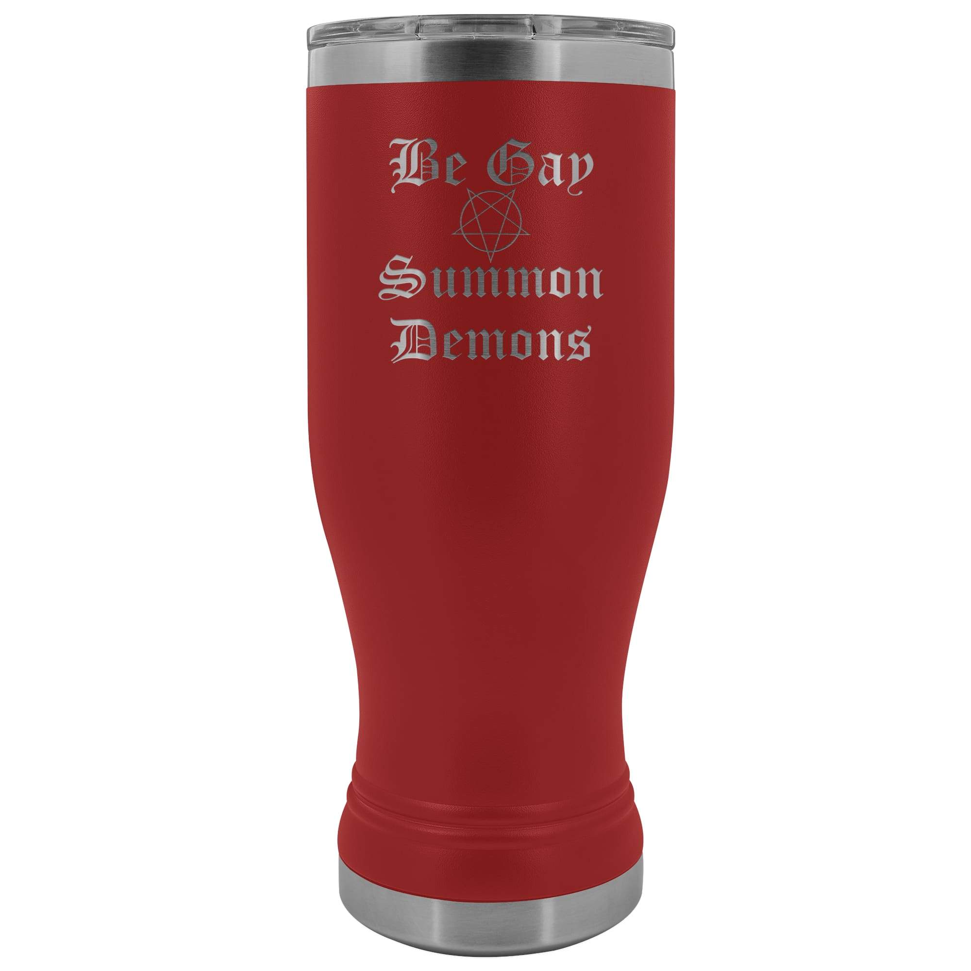 Dice Priori Be Gay Summon Demons 20oz Boho Vacuum Tumbler - Red - Tumblers