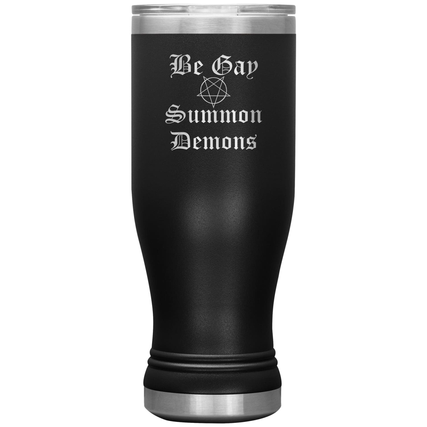 Dice Priori Be Gay Summon Demons 20oz Boho Vacuum Tumbler - Black - Tumblers