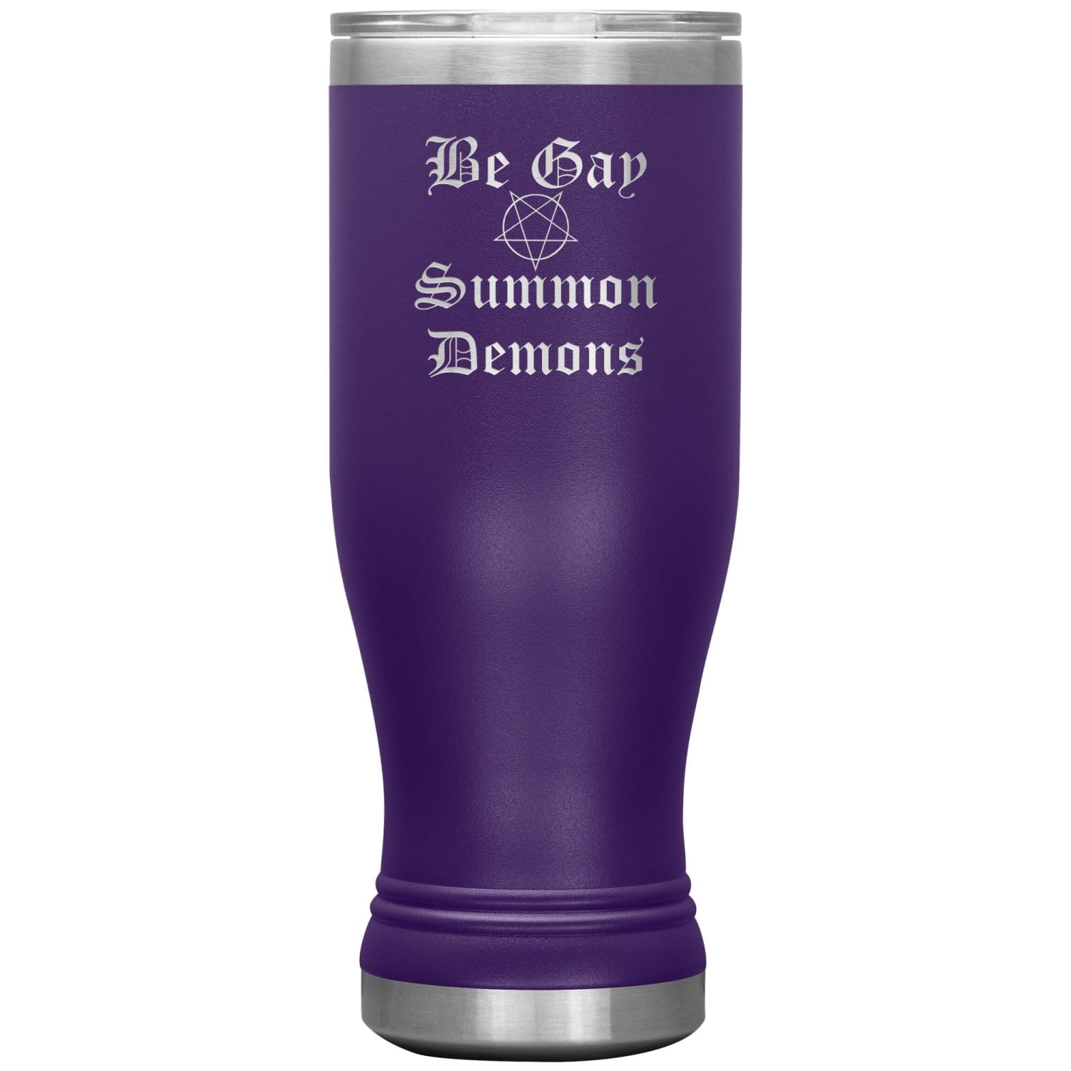 Dice Priori Be Gay Summon Demons 20oz Boho Vacuum Tumbler - Purple - Tumblers
