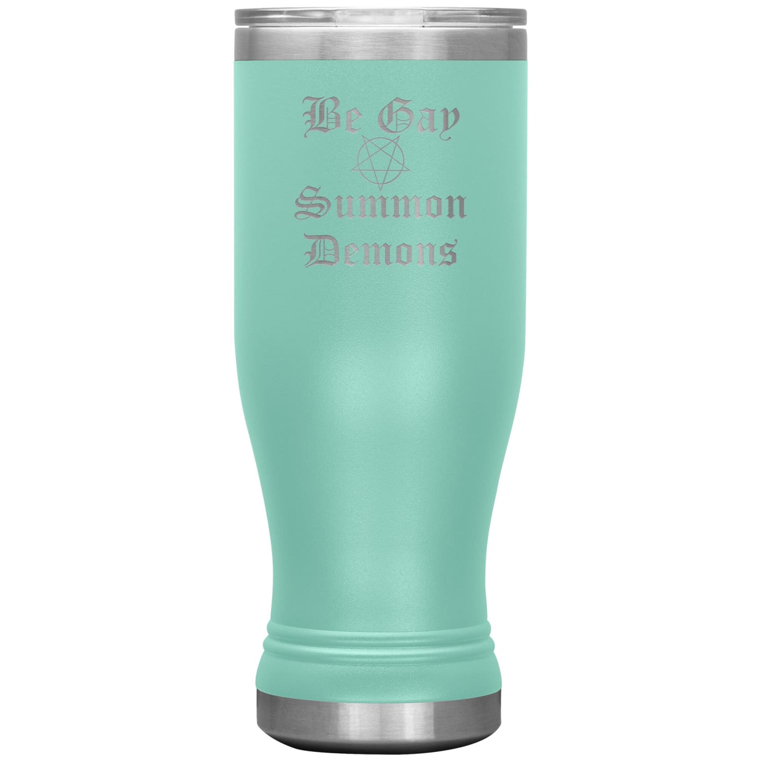 Dice Priori Be Gay Summon Demons 20oz Boho Vacuum Tumbler - Teal - Tumblers