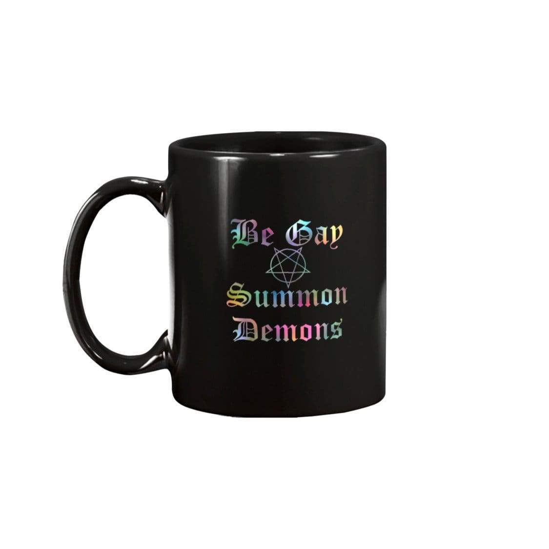 Dice Priori Be Gay Summon Demons Mottled 11oz Coffee Mug - Black / 11OZ - Mugs
