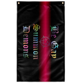 Dice Priori Be Gay Summon Demons Mottled Wall Flag - Wall Flag - 36x60 - Dice Priori