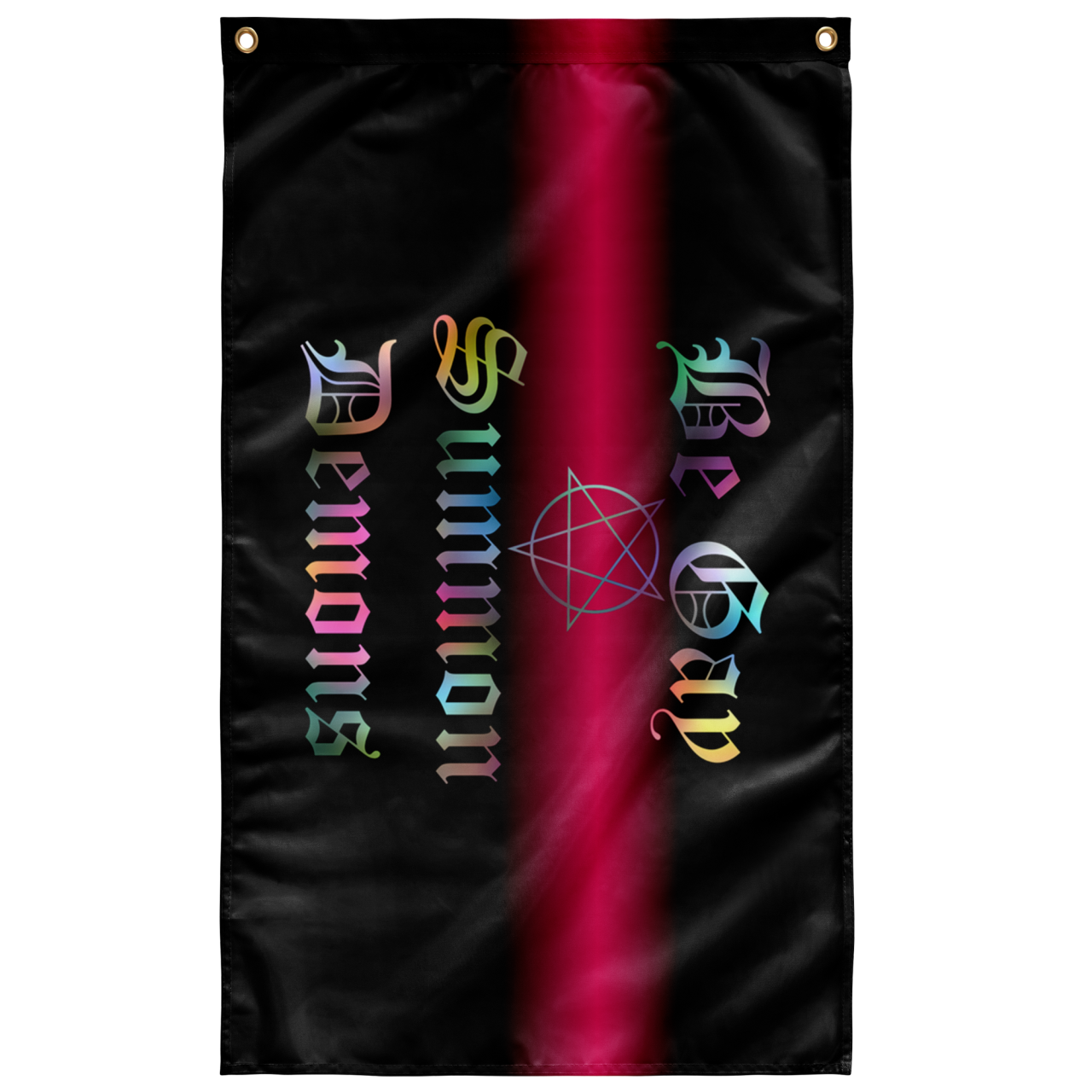Dice Priori Be Gay Summon Demons Mottled Wall Flag - Wall Flag - 36x60 - Dice Priori
