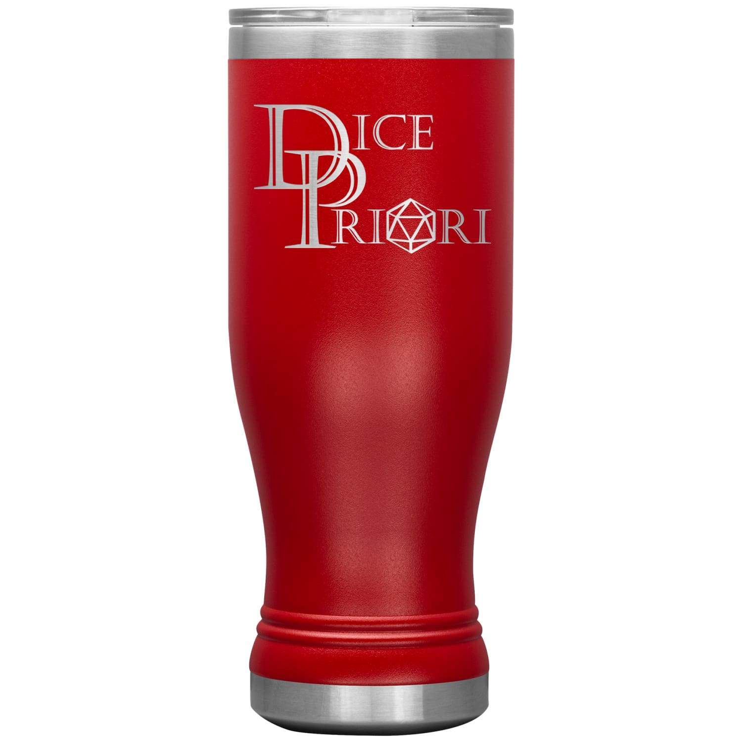 Dice Priori Classic Text Logo 20oz Boho Vacuum Tumbler - Red - Tumblers