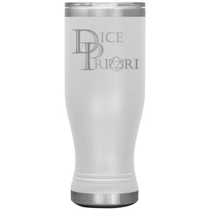 Dice Priori Classic Text Logo 20oz Boho Vacuum Tumbler - White - Tumblers