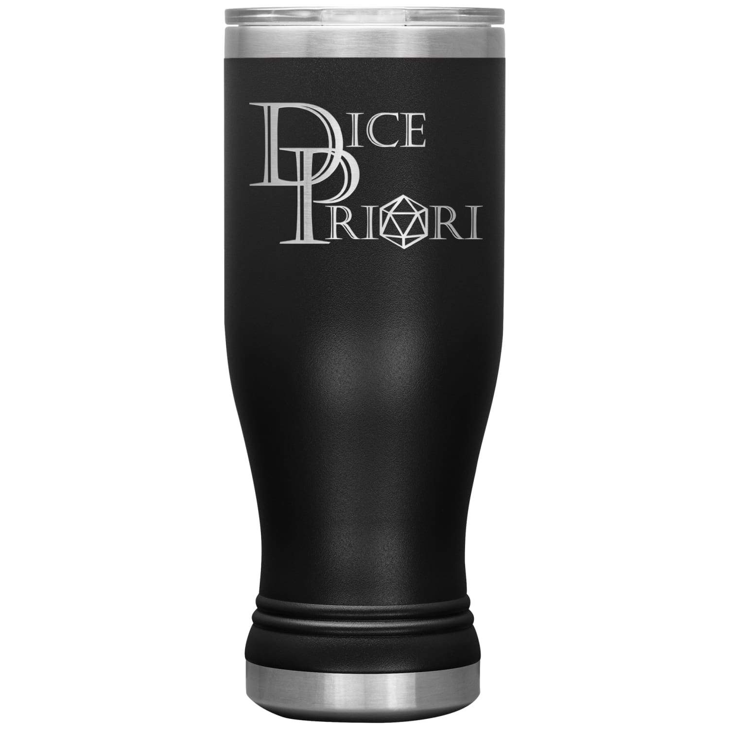 Dice Priori Classic Text Logo 20oz Boho Vacuum Tumbler - Black - Tumblers