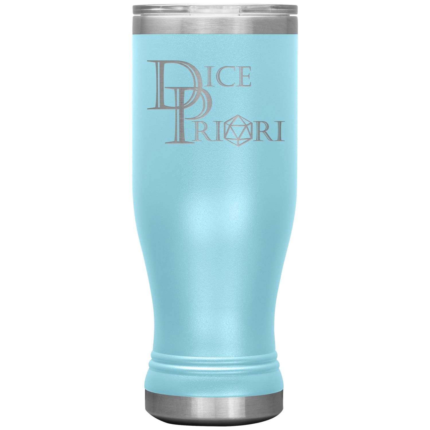 Dice Priori Classic Text Logo 20oz Boho Vacuum Tumbler - Light Blue - Tumblers