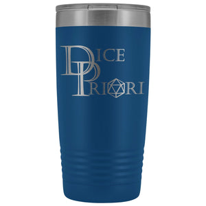 Dice Priori D20 Focus Text Logo 20oz Vacuum Tumbler - Blue - Tumblers