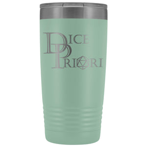 Dice Priori D20 Focus Text Logo 20oz Vacuum Tumbler - Teal - Tumblers