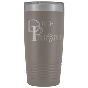 Dice Priori D20 Focus Text Logo 20oz Vacuum Tumbler - Pewter - Tumblers