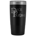 Dice Priori D20 Focus Text Logo 20oz Vacuum Tumbler - Black - Tumblers