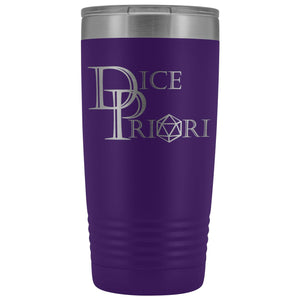 Dice Priori D20 Focus Text Logo 20oz Vacuum Tumbler - Purple - Tumblers