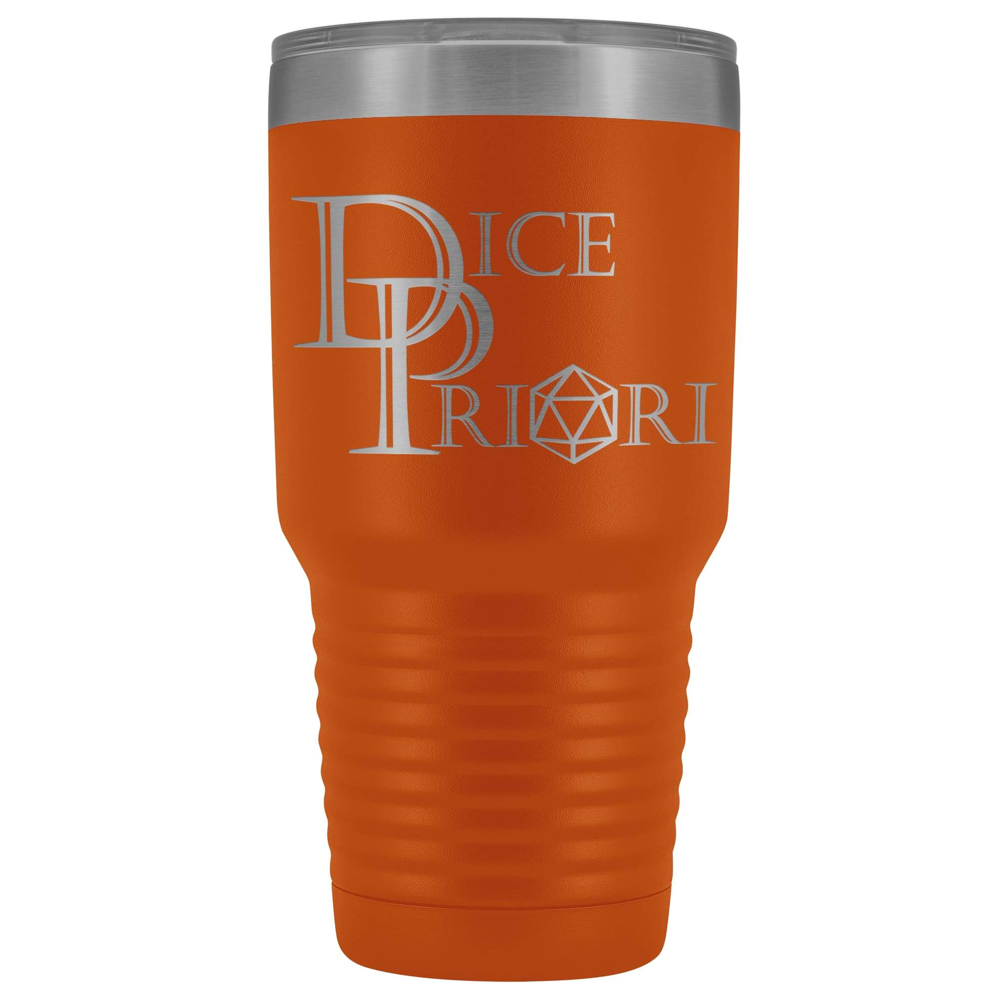 Dice Priori Classic Text Logo 30oz Vacuum Tumbler - Orange - Tumblers