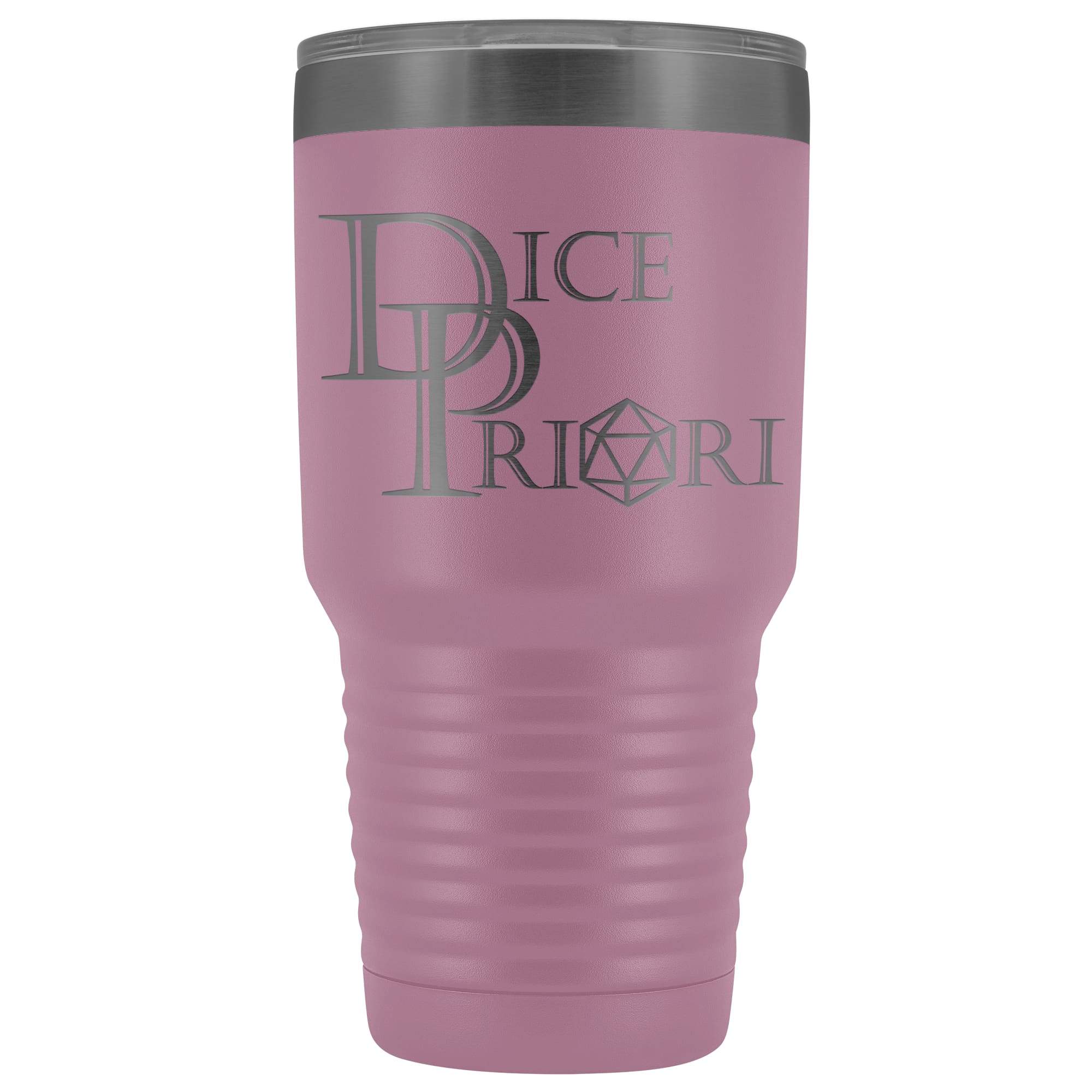 Dice Priori Classic Text Logo 30oz Vacuum Tumbler - Light Purple - Tumblers