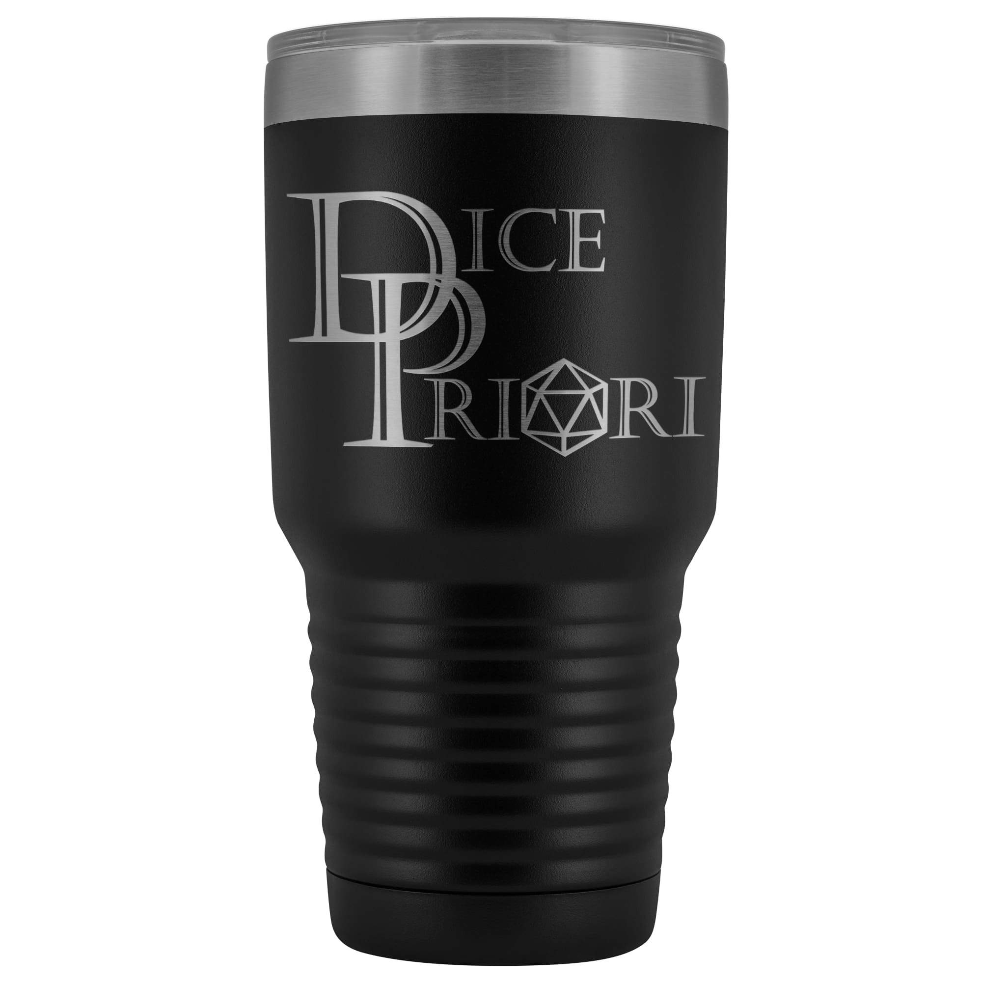 Dice Priori Classic Text Logo 30oz Vacuum Tumbler - Black - Tumblers