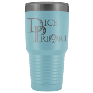 Dice Priori Classic Text Logo 30oz Vacuum Tumbler - Light Blue - Tumblers