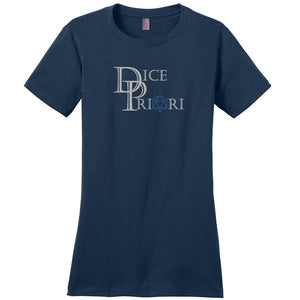 Dice Priori Classic Text Logo Dark TS Womens Premium Tee - Navy / XS
