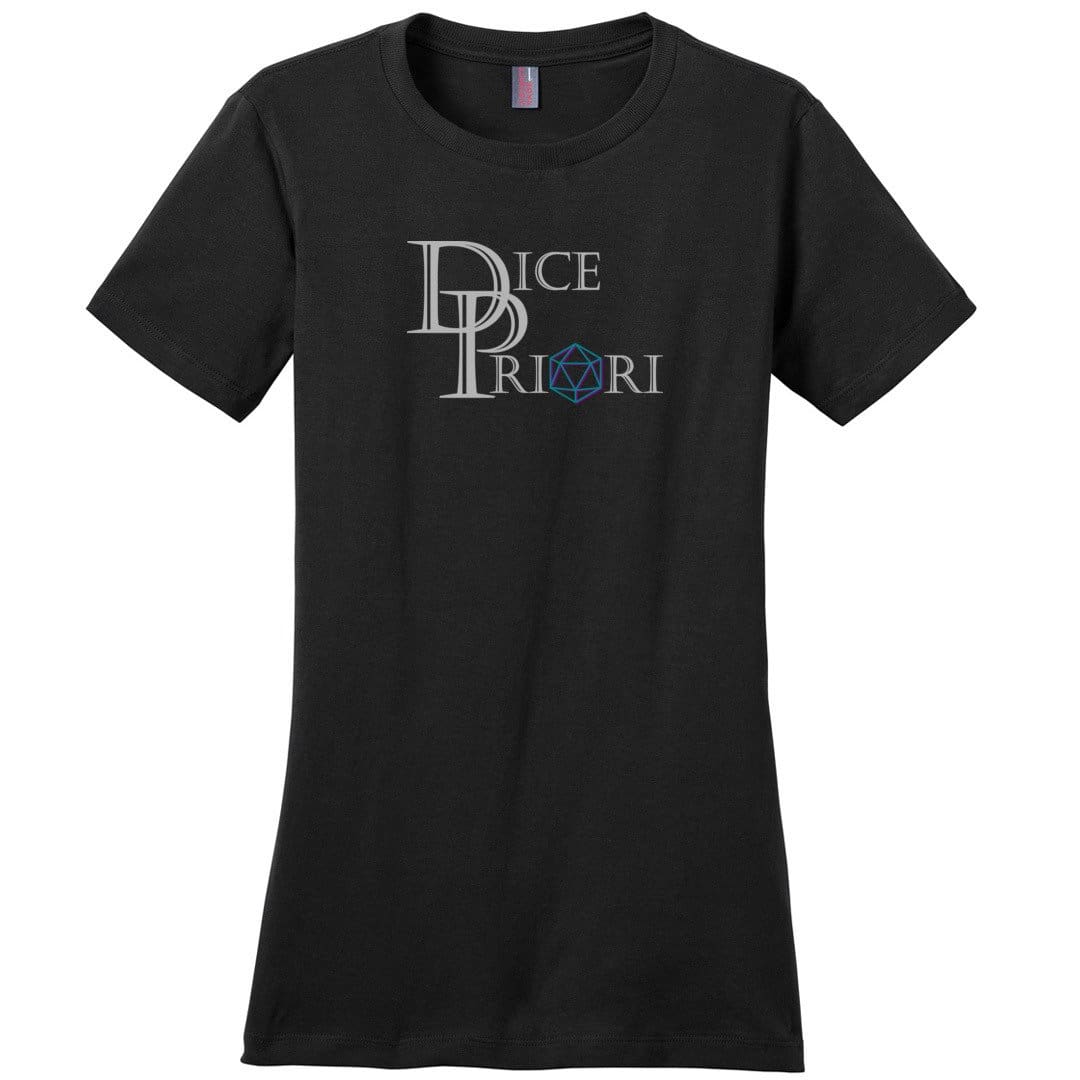 Dice Priori Classic Text Logo Dark TS Womens Premium Tee - Black / XS
