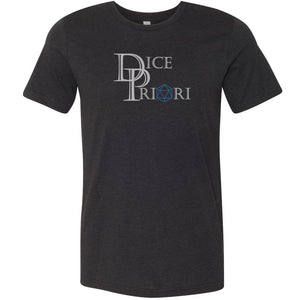 Dice Priori Classic Text Logo Dark Unisex Premium Tee - Black Heather / XS