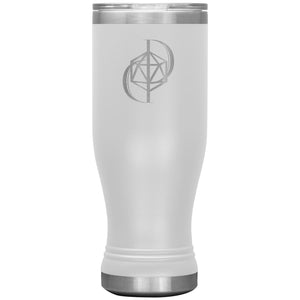 Dice Priori D20 Focus Logo 20oz Boho Vacuum Tumbler - White - Dice Priori