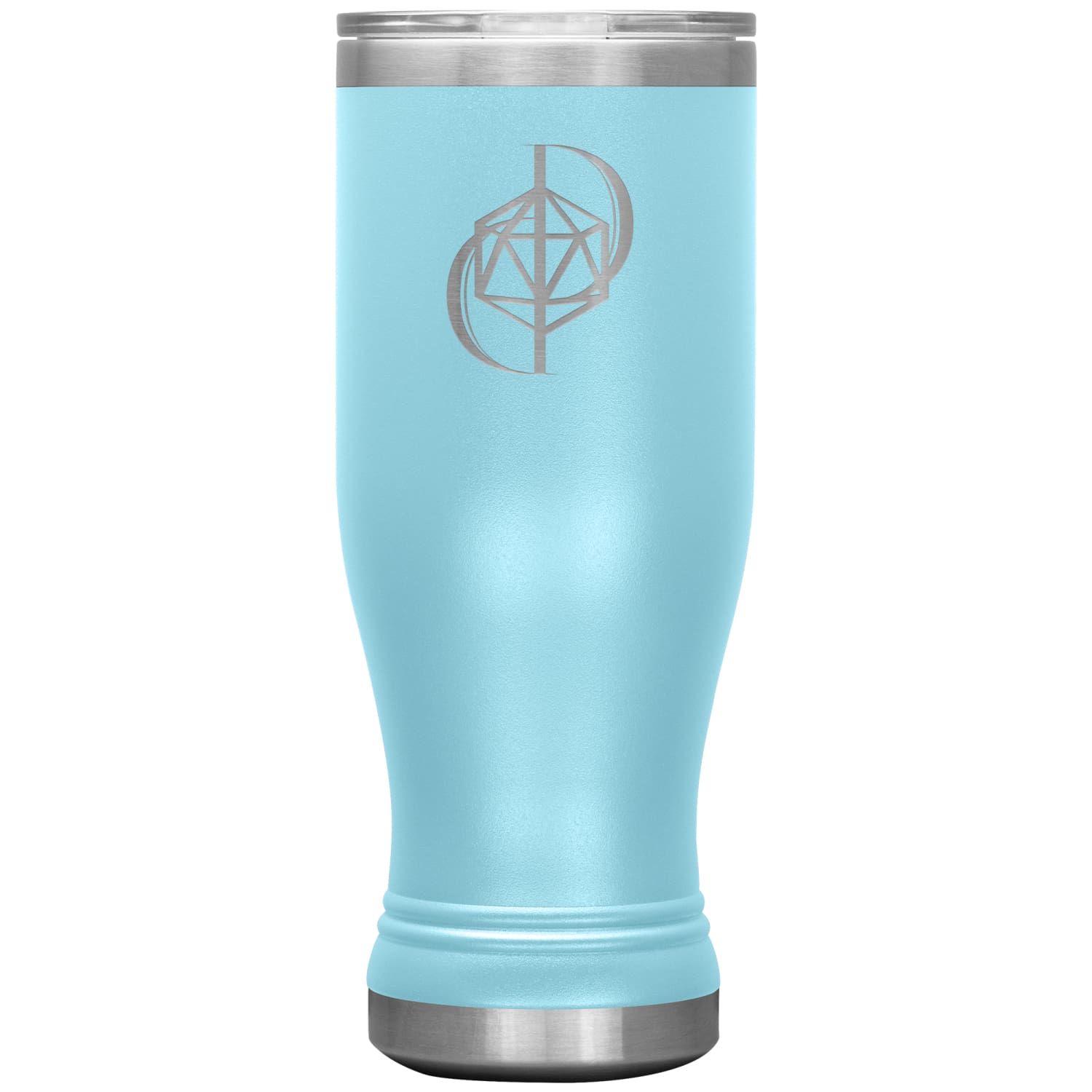 Dice Priori D20 Focus Logo 20oz Boho Vacuum Tumbler - Light Blue - Dice Priori