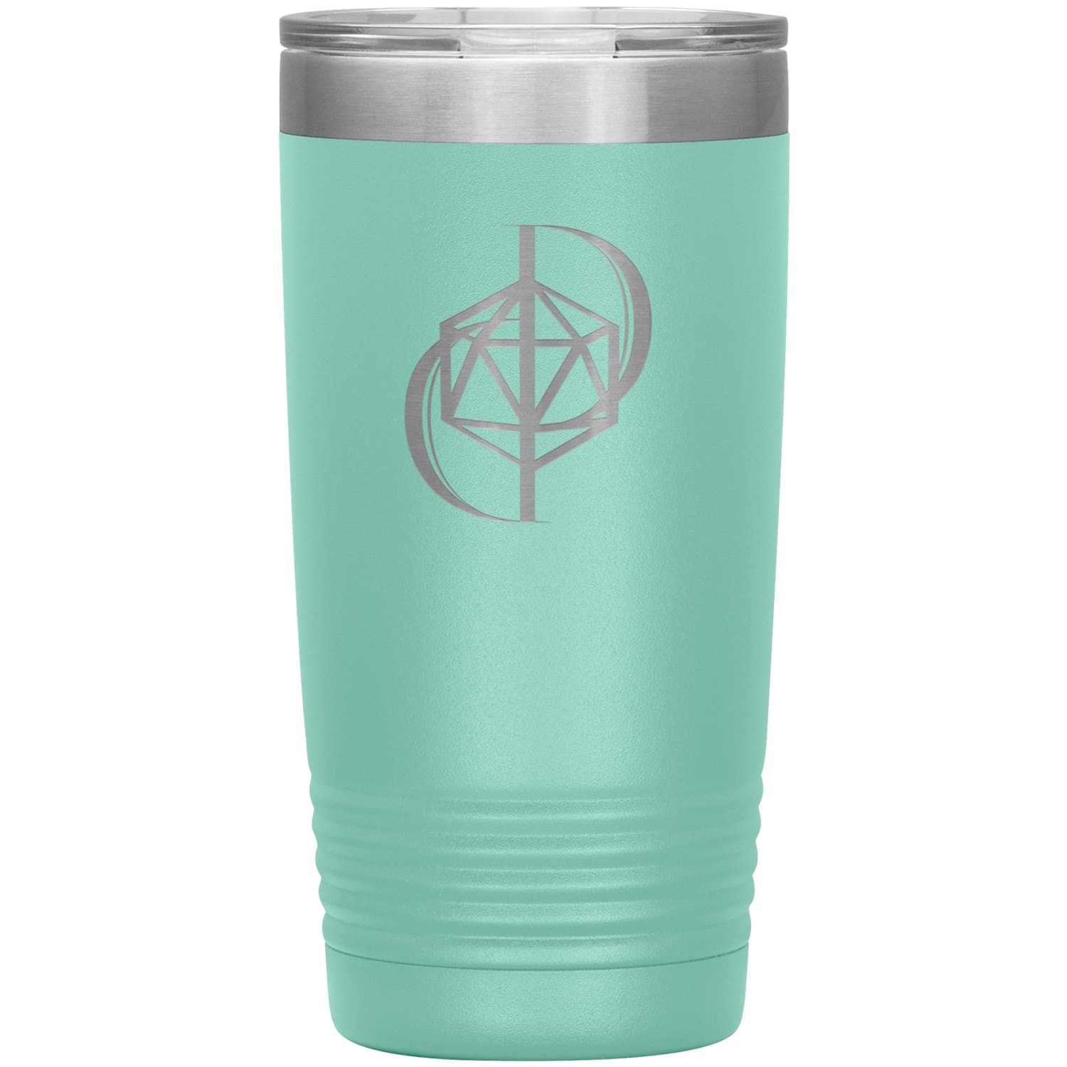 Dice Priori D20 Focus Logo 20oz Vacuum Tumbler - Teal - Dice Priori