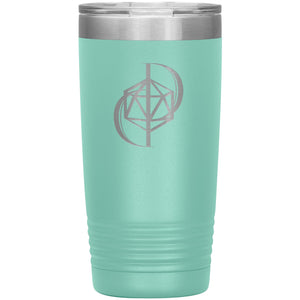 Dice Priori D20 Focus Logo 20oz Vacuum Tumbler - Teal - Dice Priori
