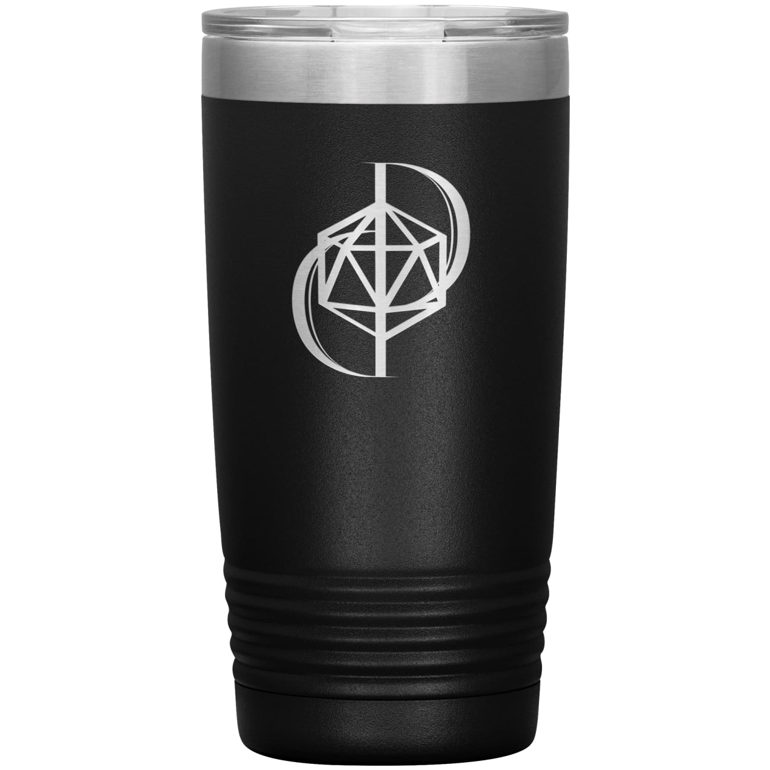 Dice Priori D20 Focus Logo 20oz Vacuum Tumbler - Black - Dice Priori