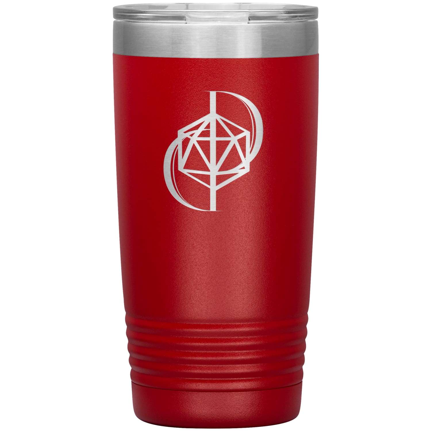 Dice Priori D20 Focus Logo 20oz Vacuum Tumbler - Red - Dice Priori