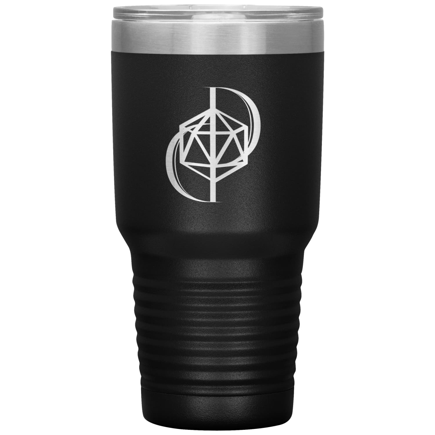 Dice Priori D20 Focus Logo 30oz Vacuum Tumbler - Black - Dice Priori